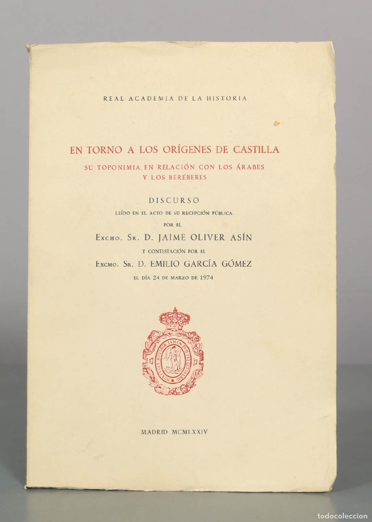 Libros de segunda mano: En torno a los or&iacute;genes de Castilla: su toponimia en relaci&oacute;n con los &aacute;rabes y los ber&eacute;beres - Jaime
