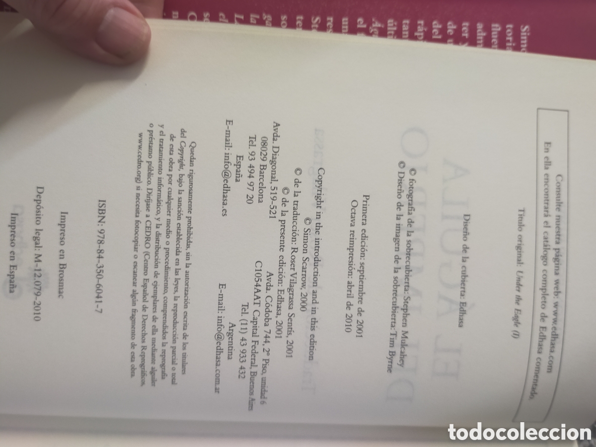 Libros de segunda mano: Libro El &Aacute;guila del Imperio, Sim&oacute;n Scarrow - Foto 2