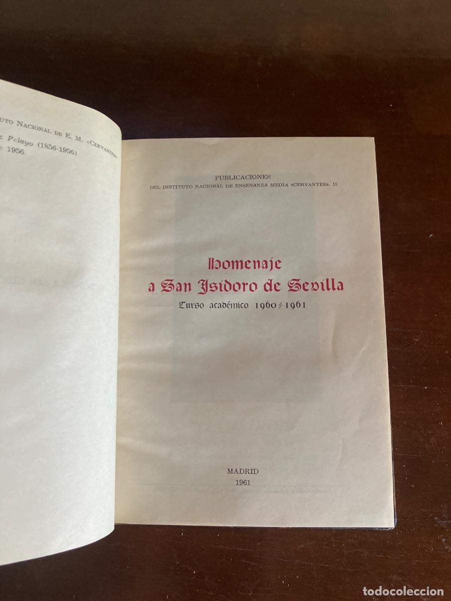 Libros de segunda mano: HOMENAJE A SAN ISIDORO DE SEVILLA INSTITUTO CERVANTES, MADRID, 1961, BELLA ENCUADERNACI&Oacute;N