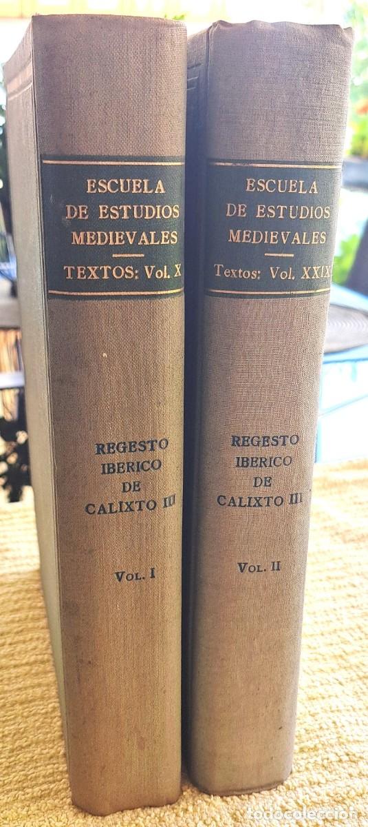 Libros de segunda mano: REGESTO IB&Eacute;RICO DE CALIXTO III. 2 VOLS. TELA (J. RIUS SERRA 1948-58) SIN USAR