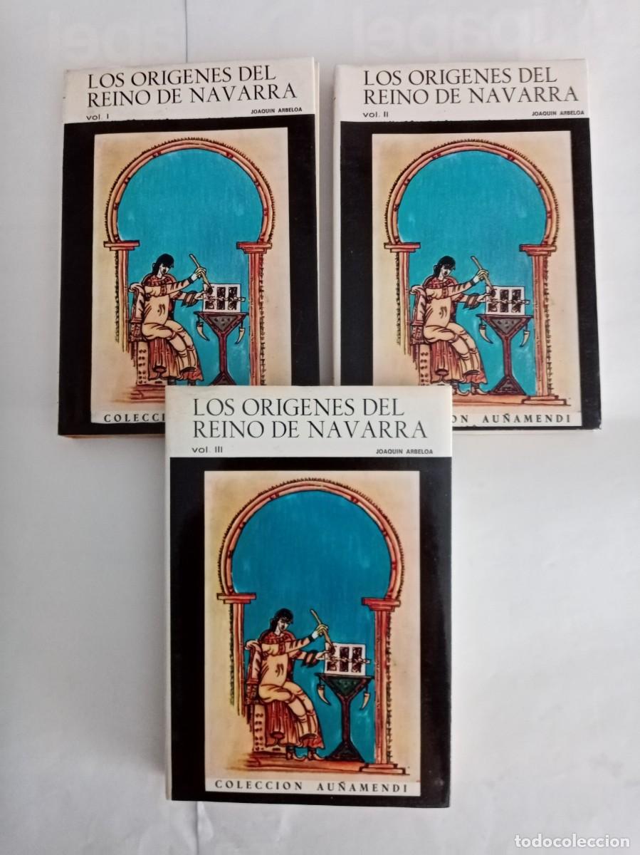 Livros em segunda m&atilde;o: LOS OR&Iacute;GENES DEL REINO DE NAVARRA ( 3 VOL.) . Joaqu&iacute;n Arbeloa ( AU&Ntilde;AMENDI )