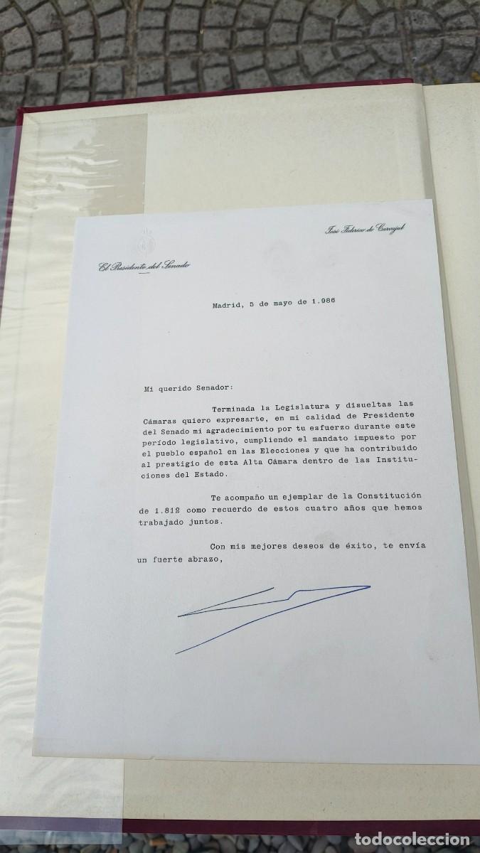 Libros de segunda mano: Livre de la constitution politique de la monarchie espagnole offert par le pr&eacute;sident &agrave; un s&eacute;nateur