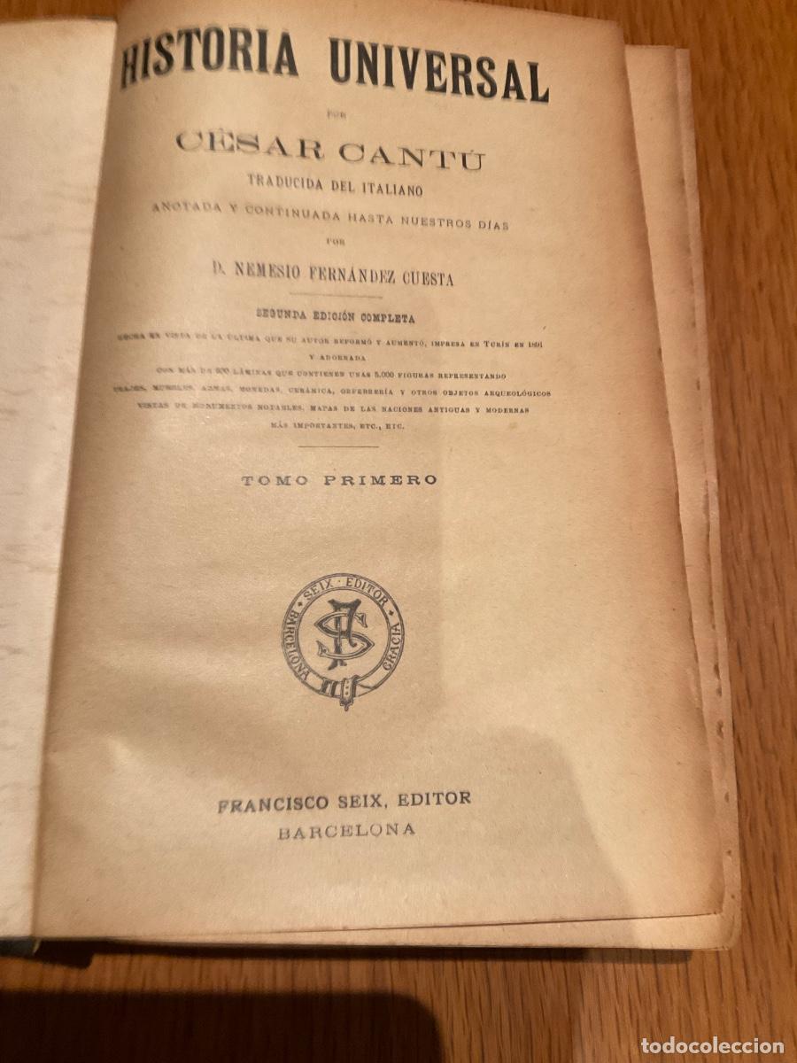Libros de segunda mano: Historia Universal de Cesar Cant&uacute; - Foto 3