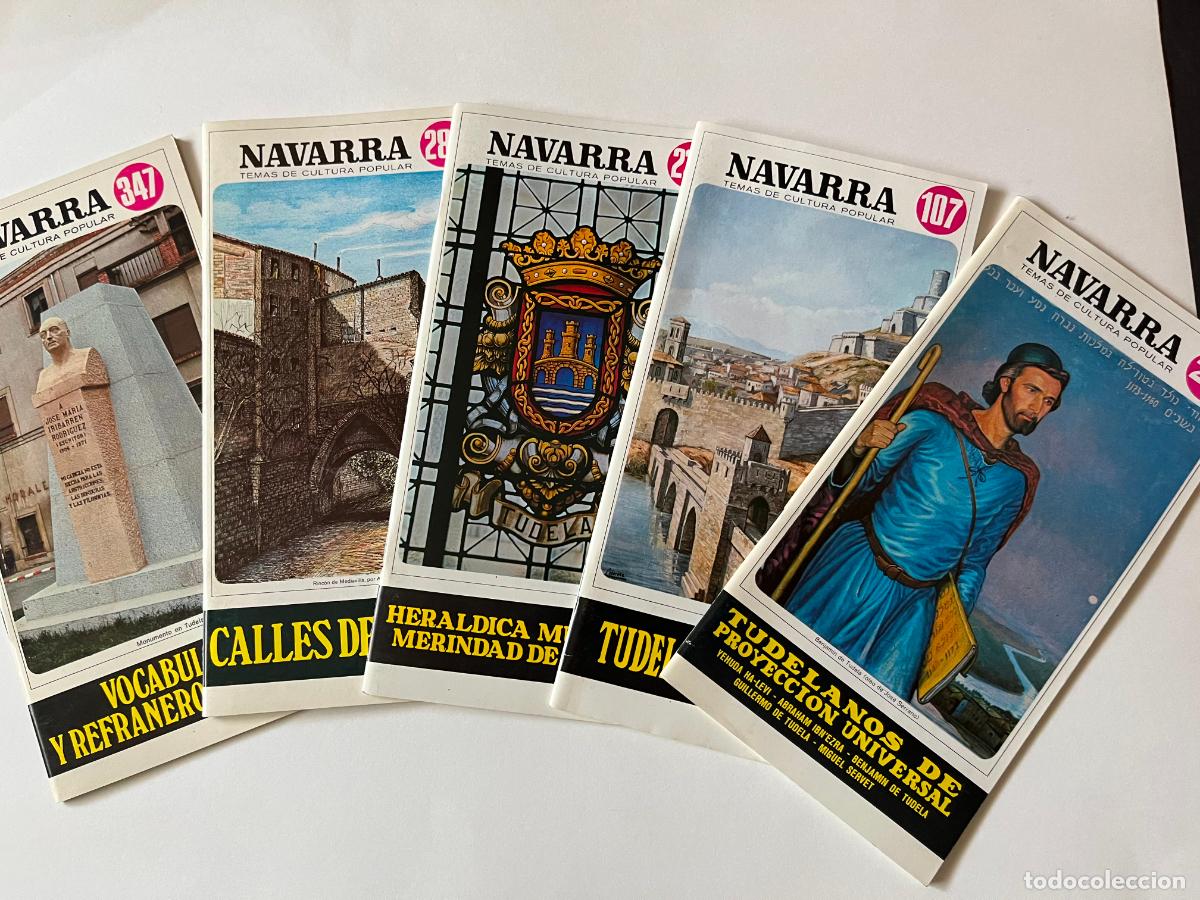 Libros de segunda mano: Tudela Navarra temas de cultura popular n&ordm;s 24-107-235-286 y 347 5 ejemplares
