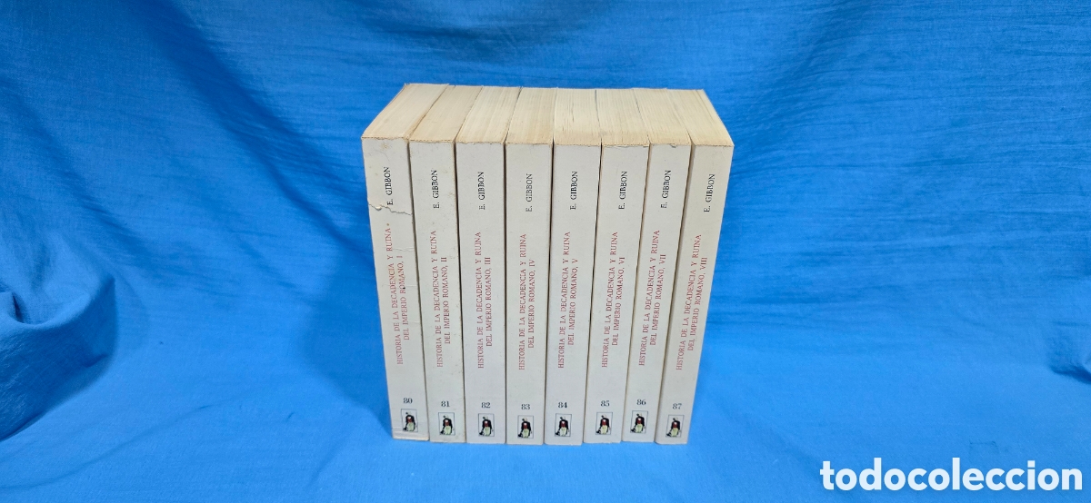 Libros de segunda mano: HISTORIA DE LA DECADENCIA Y RUINA DEL IMPERIO ROMANO - GIBBON, Edward (OBRA COMPLETA 8 VOL&Uacute;MENES)