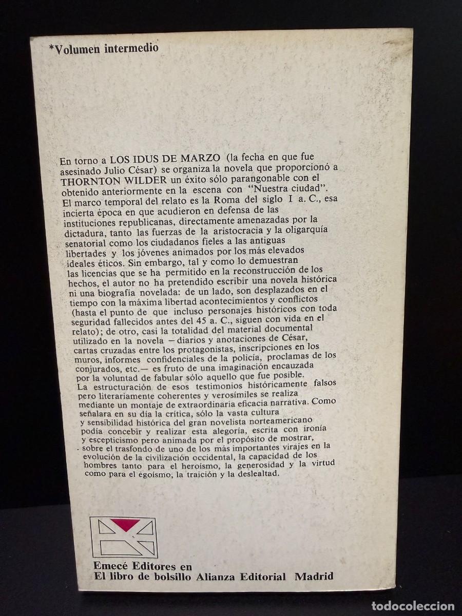 Libros de segunda mano: Thornton Wilder &ndash; Los Idus De Marzo - Foto 2