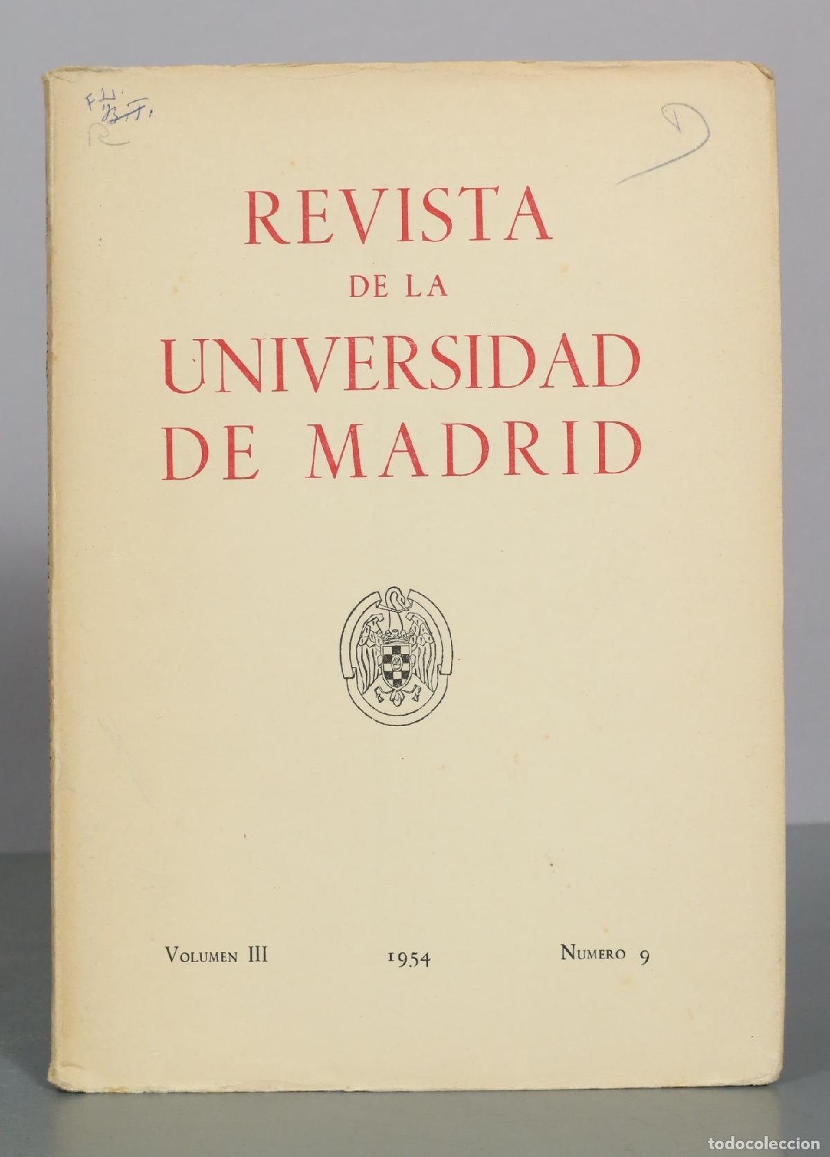 Libros de segunda mano: Revista de la Universidad de Madrid - Volumen III - Numero 9