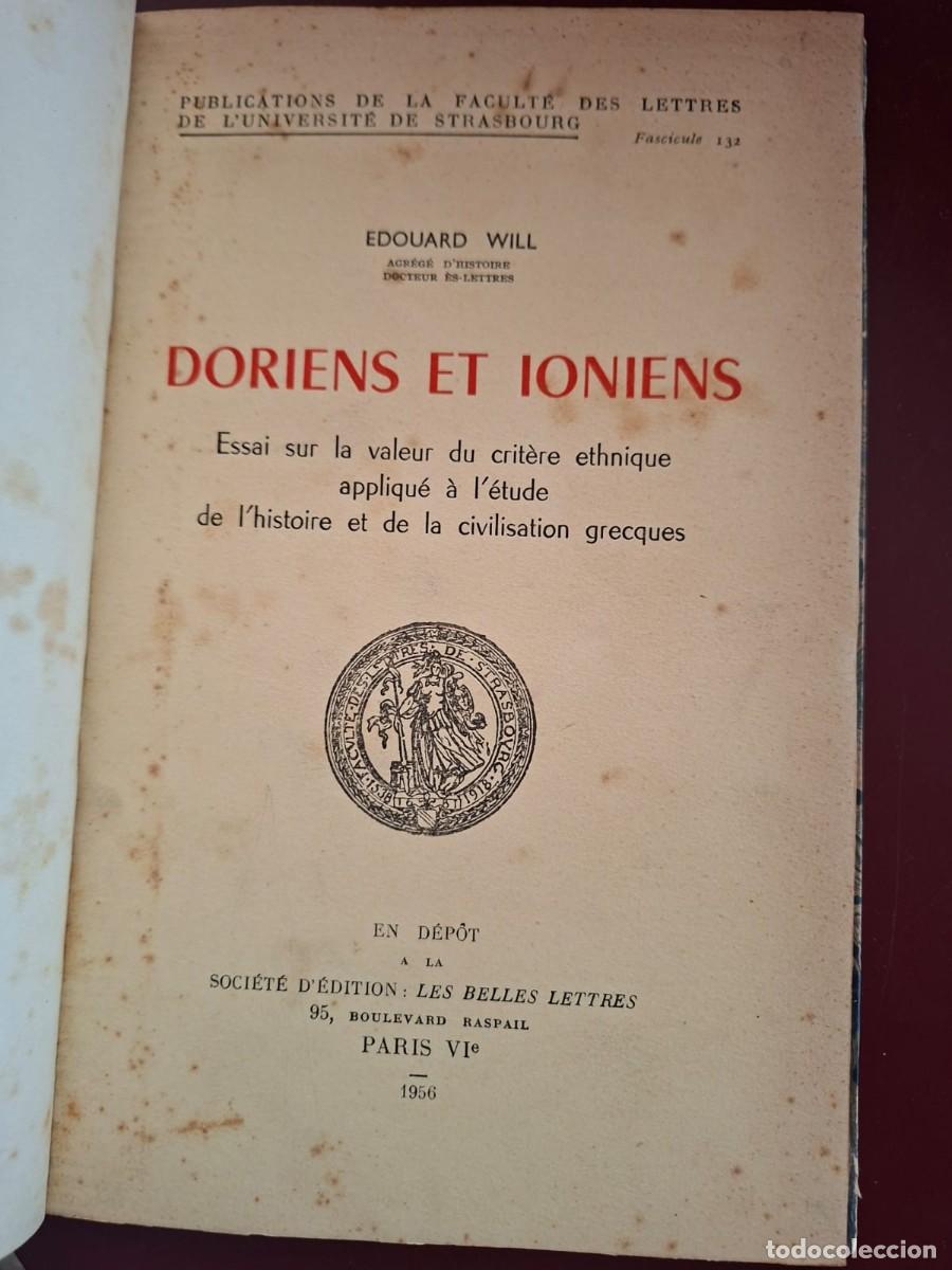 Gebrauchte B&uuml;cher: Doriens et Ioniens. Edouard Will - Les Belles Lettres, 1956