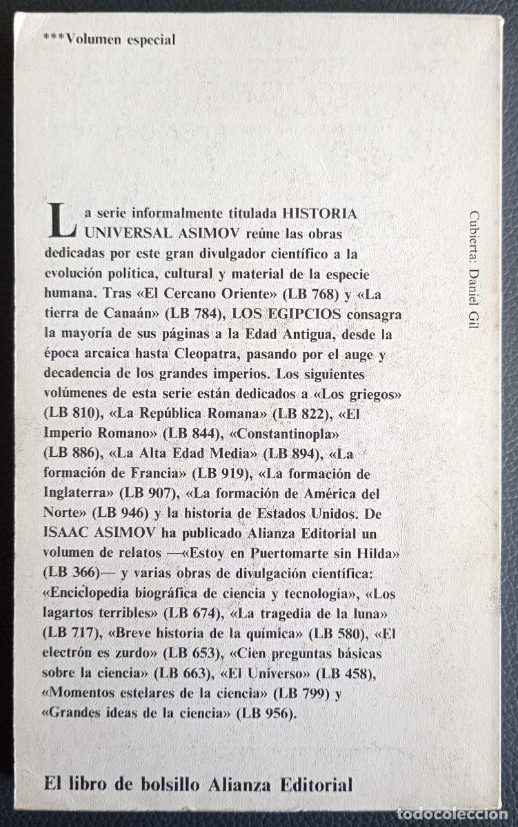 Libros de segunda mano: Isaac Asimov . Los egipcios - Foto 2