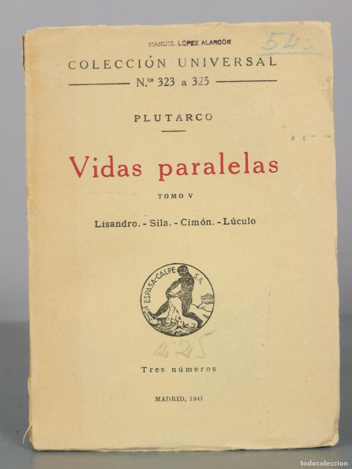 Libros de segunda mano: Vidas paralelas - Tomo V - Plutarco - Espasa-Calpe