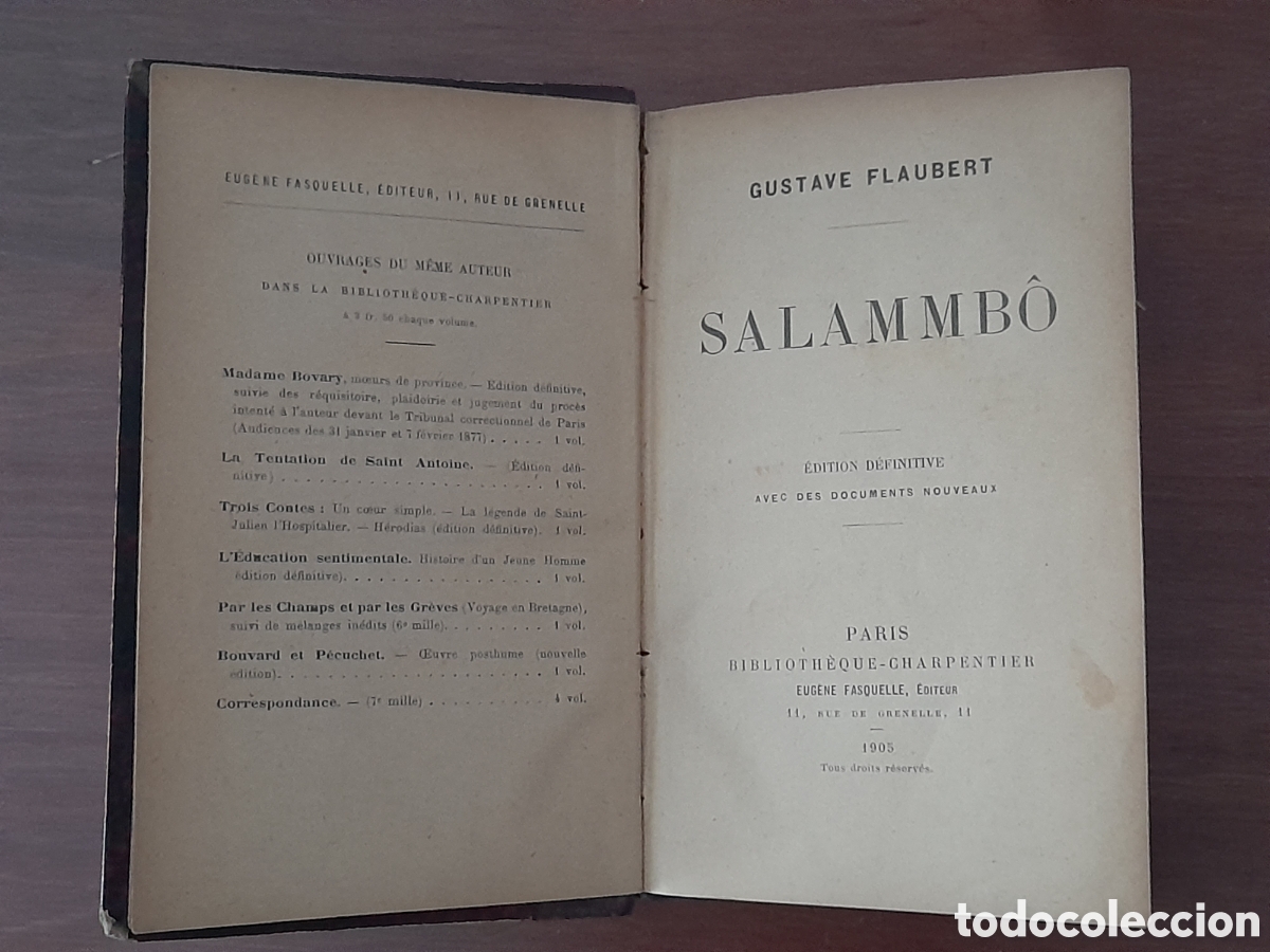 Libros de segunda mano: Libro antiguo Salambo, de 1905 - Foto 6