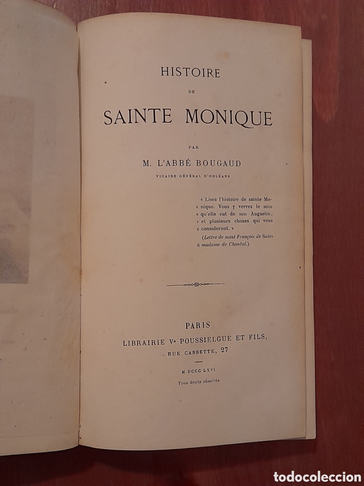 Libros de segunda mano: Libro antiguo, La Historia de Ste. Monique - Foto 4