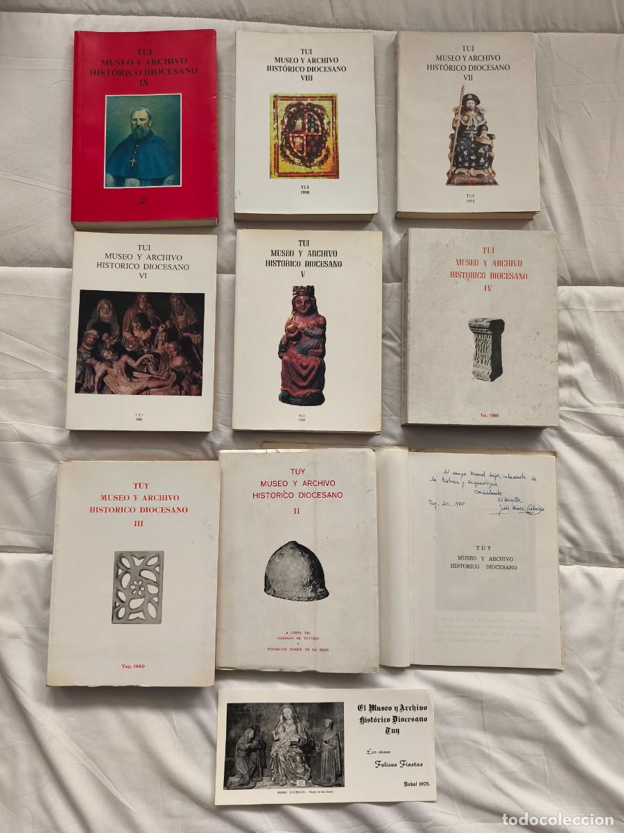 Libros de segunda mano: TUY MUSEO Y ARCHIVO HIST&Oacute;RICO DIOCESANO. N&deg; 1 firmado . Colecci&oacute;n completa &uacute;nica. 9 tomos. 1974/2001
