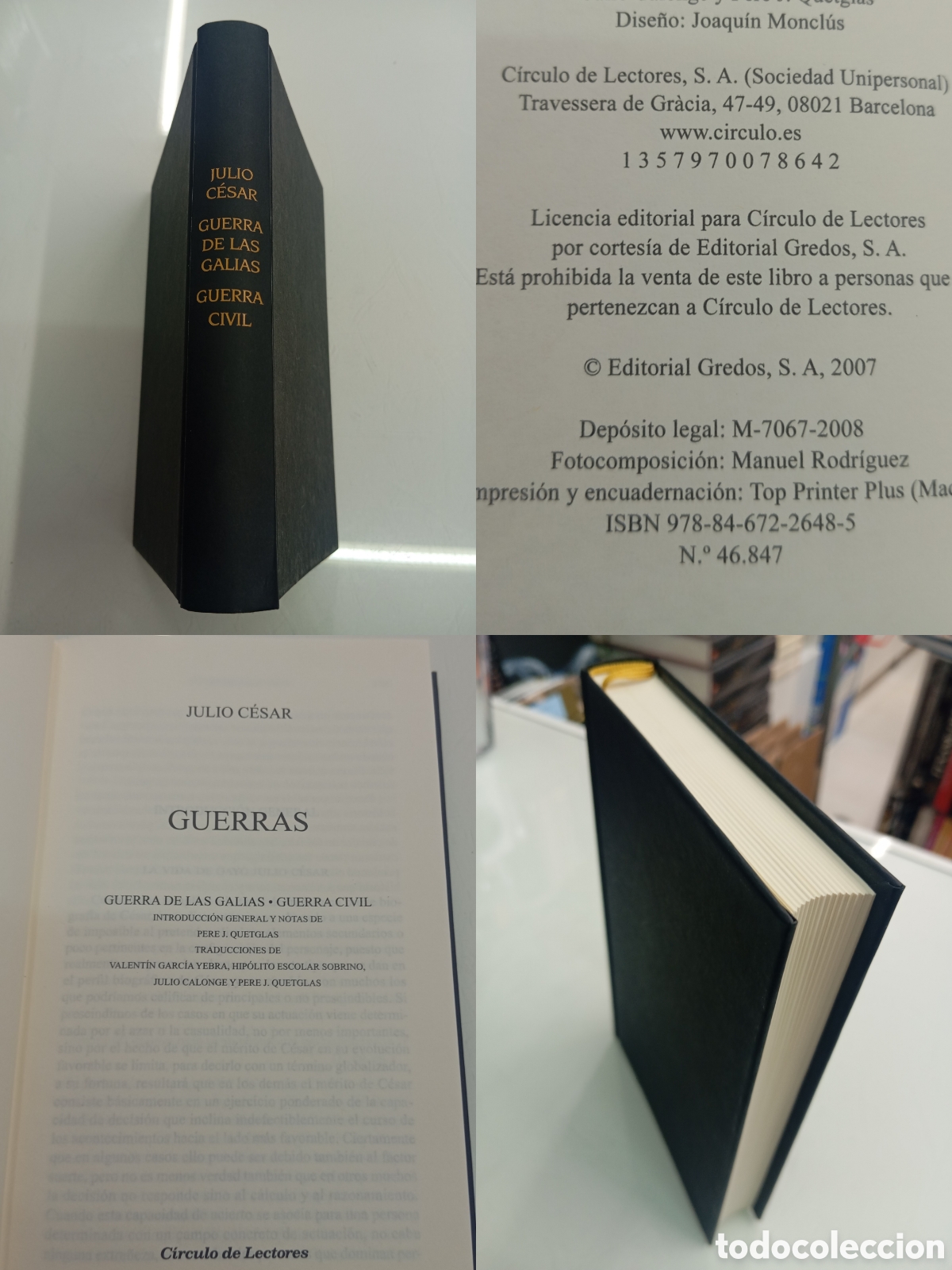 Libros de segunda mano: Julio C&eacute;sar Guerra de las Galias Guerra Civil Biblioteca Cl&aacute;sica Gredos C&iacute;rculo de Lectores 2007