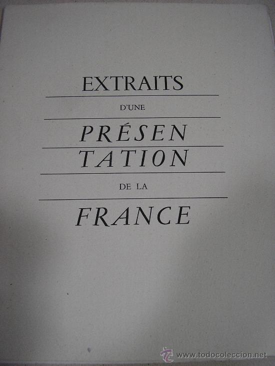 Libros de segunda mano: EXTRAITS D.UNE PRESENTATION DE LA FRANCE - Foto 1