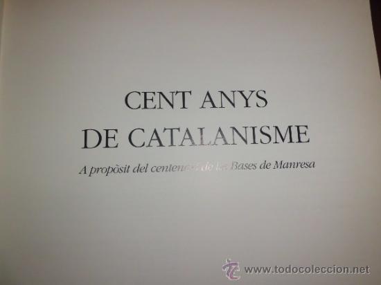 Libros de segunda mano: libro cent anys de catalanisme publicado para la generalitat 1993 - Foto 2