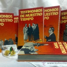 Libros de segunda mano: AÑO 1976.- TESTIMONIOS DE LA ESPAÑA DE NUESTRO TIEMPO.-.LOTE DE SEIS TOMOS DE LA COLECCIÓN. Lote 38196686
