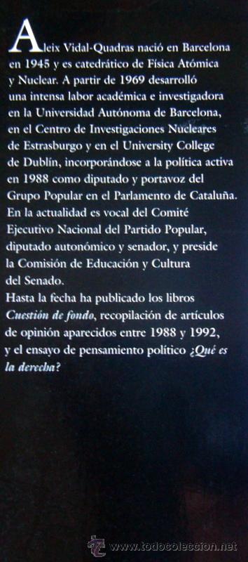 Libros de segunda mano: EN EL FRAGOR DEL BIEN Y DEL MAL - ALEIX VIDAL-QUADRAS - Foto 3