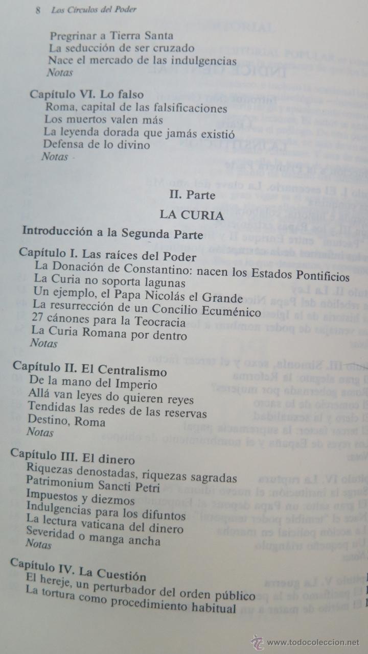 Libros de segunda mano: LOS CIRCULOS DE PODER. APPARAT VATICANO. ANTONIO CASTRO ZAFRA - Foto 3