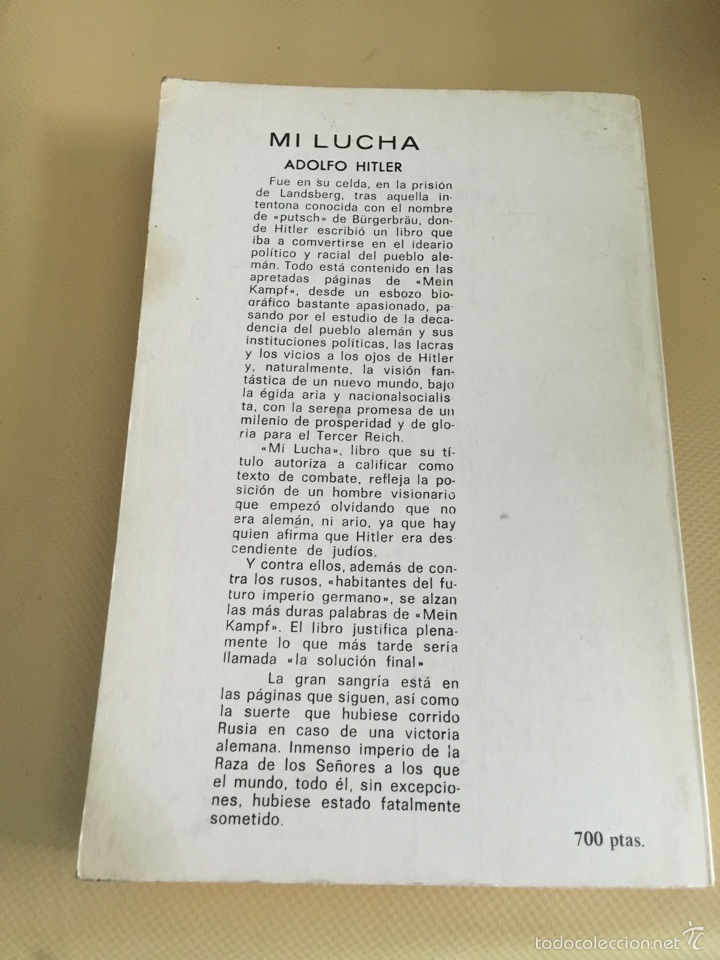 Libros de segunda mano: MI LUCHA. EDITORIAL ANTALBE. A&Ntilde;O 1984. - Foto 2