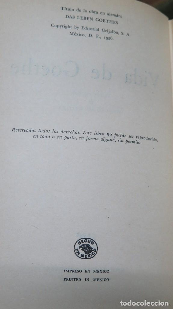 Libros de segunda mano: VIDA DE GOETHE. HERMAN GRIMM. ED. MEXICO - Foto 3