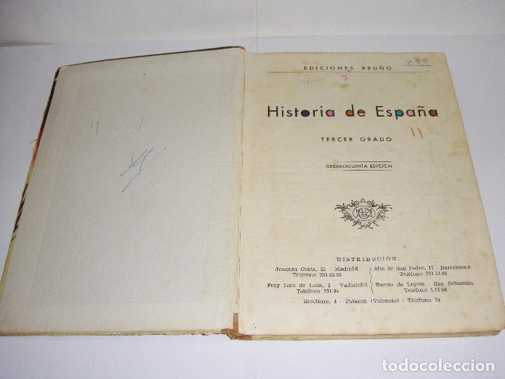 Libros de segunda mano: Historia de Espa&ntilde;a. Tercer Grado. Ediciones Bru&ntilde;o - Foto 2