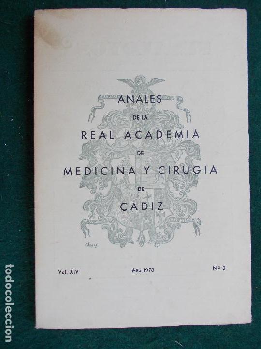 Second hand books: Anales de la Real Academia de Medicina y Cirugia de Cadiz  1978   n&ordm; 2