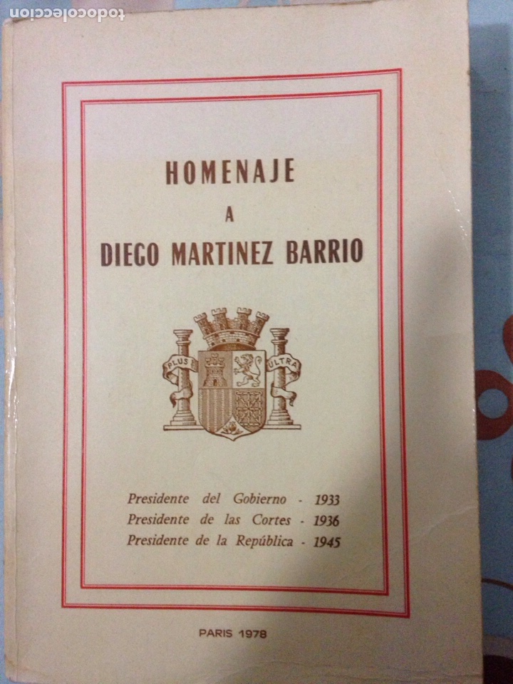 Libros de segunda mano: Diego Mart&iacute;nez Barrio (Homenaje) - Foto 4