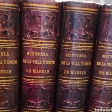 Libros de segunda mano: HISTORIA DE LA VILLA Y CORTE DE MADRID DON JOSÉ AMADOR DE LOS RIOS 4 TOMOS. Lote 166249062