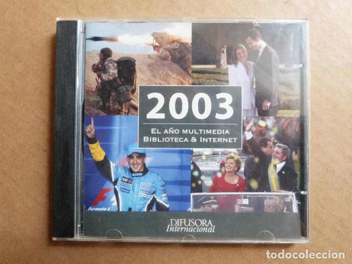 Libros de segunda mano: El a&ntilde;o multimedia biblioteca internet CD complemento a los libros de Difusora Internacional 2003 - Foto 1