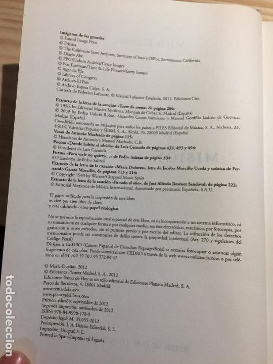 Libros de segunda mano: Misi&oacute;n Olvido - Mar&iacute;a Due&ntilde;as - Foto 3
