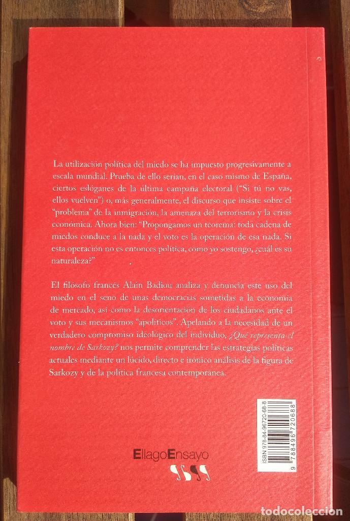 Libros de segunda mano: &iquest;Qu&eacute; representa el nombre de Sarkozy? Alain Badiou - Foto 2