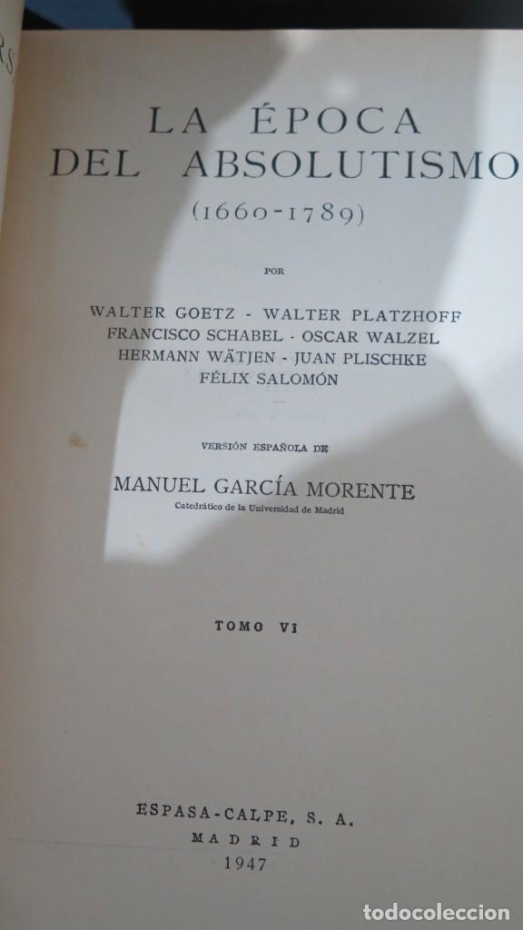 Libros de segunda mano: 1947.- LA EPOCA DEL ABSOLUTISMO. VV.AA - Foto 2
