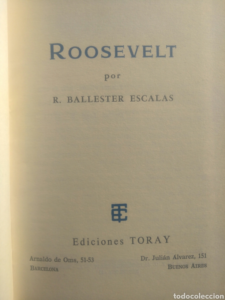 Libros de segunda mano: Roosevelt. R. Ballester Escalas. - Foto 1