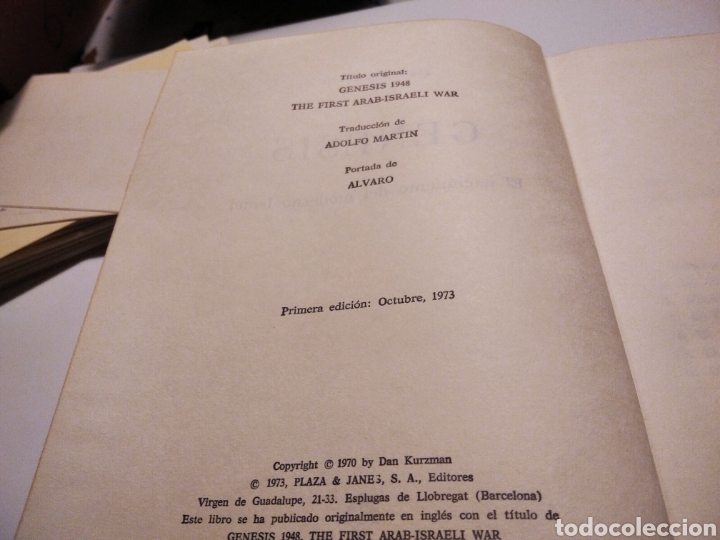 Libros de segunda mano: G&eacute;nesis por Dan kurzman - Foto 3