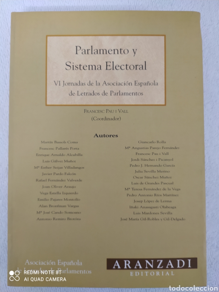 Livres d'occasion: Parlamento y sistema electoral sextas jornadas Asociaci&oacute;n Espa&ntilde;ola de letrados de parlamentos