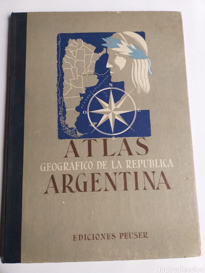 Libros de segunda mano: Atlas geogr&aacute;fico de la Rep&uacute;blica Argentina. Ediciones Peuser 1945 . Cartograf&iacute;a