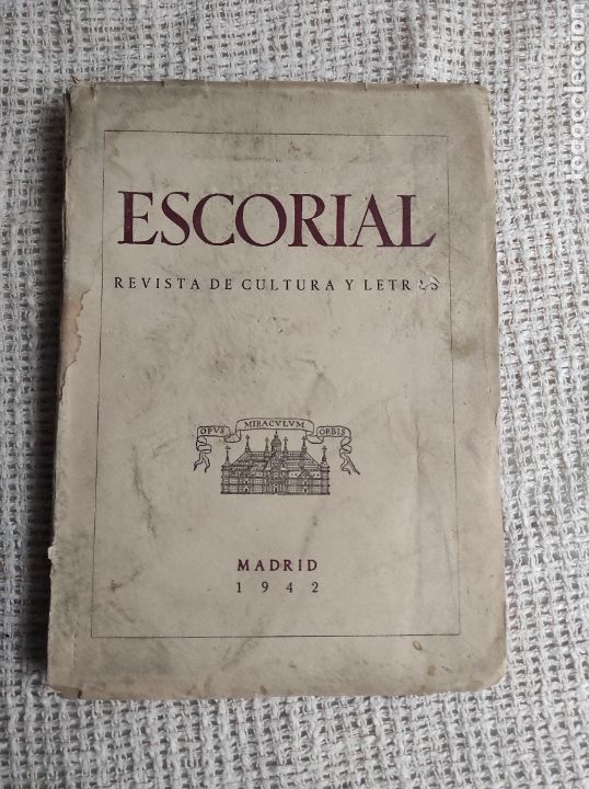 Gebrauchte B&uuml;cher: ESCORIAL REVISTA DE CULTURA Y LETRAS TOMO N&ordm; 9 MADRID 1942