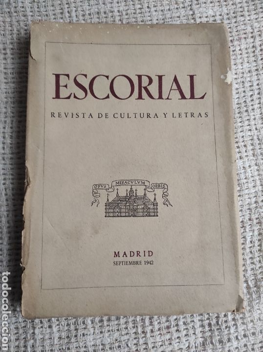 Gebrauchte B&uuml;cher: ESCORIAL REVISTA DE CULTURA Y LETRAS TOMO N&ordm; 23 MADRID 1942