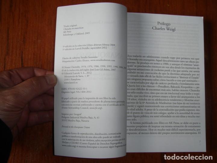 Libros de segunda mano: LIBRO NOAM CHOMSKY SOBRE EL ANARQUISMO - Foto 3