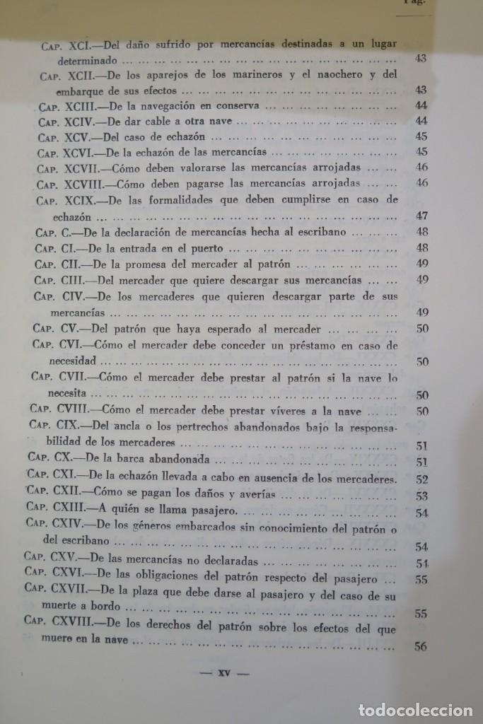 Libros de segunda mano: LIBRO DEL CONSULADO DEL MAR. PARELLADA - Foto 6