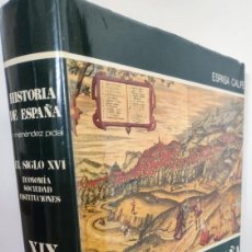 Libros de segunda mano: HISTORIA DE ESPAÑA. MENÉNDEZ PIDAL. XIX. EL SIGLO XVI. ECONOMÍA, SOCIEDAD, INSTITUCIONES. Lote 282888023