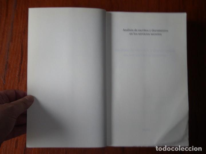 Libros de segunda mano: ANALISIS DE ESCRITOS Y DOCUMENTOS EN LOS SERVICIOS SECRETOS HERDER - Foto 3