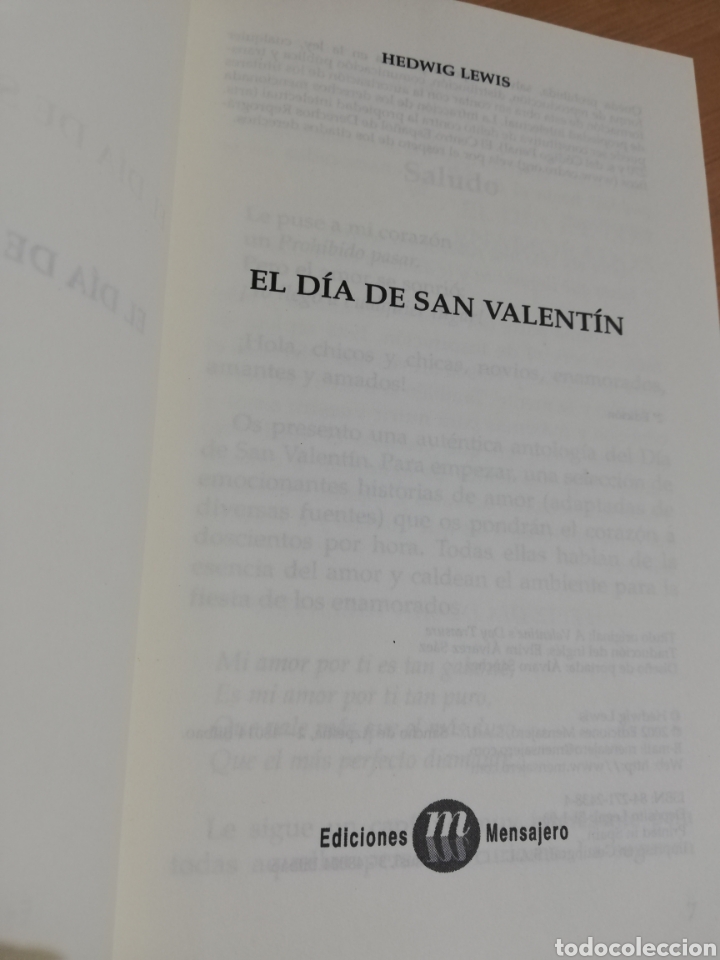 Libros de segunda mano: EL D&Iacute;A DE SAN VALENT&Iacute;N (HEDWIG LEWIS) - Foto 2
