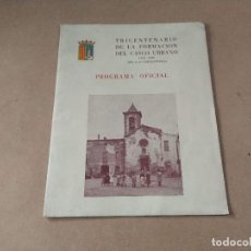 Libros de segunda mano: VALLÈS ORIENTAL - AIGUAFREDA - PROGRAMA TRICENTENARIO DE LA FORMACIÓN DEL CASCO URBANO 1675-1975. Lote 314020518