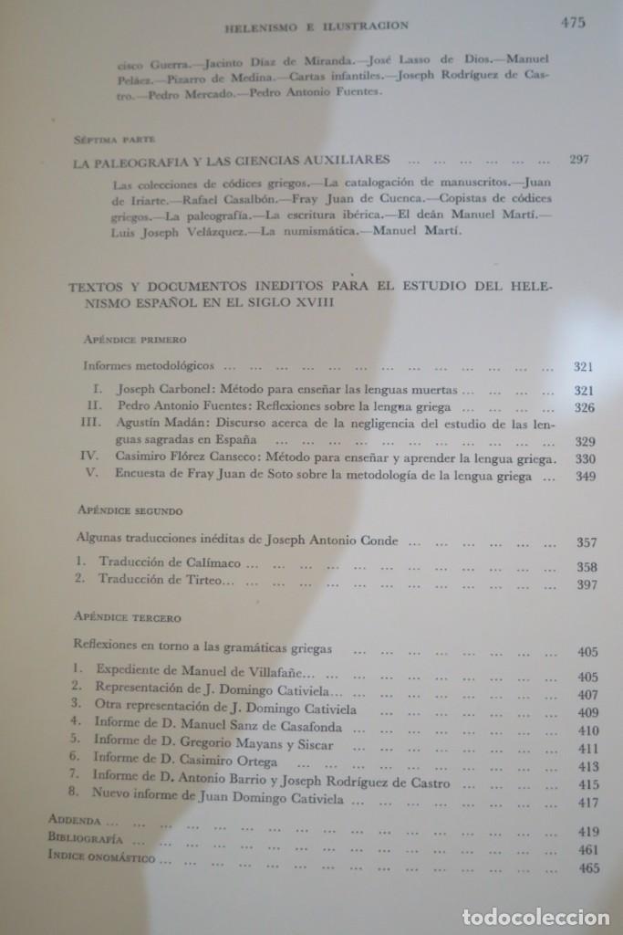 Libros de segunda mano: HELENISMO E ILUSTRACI&Oacute;N. CONCEPCION HERNANDO - Foto 5
