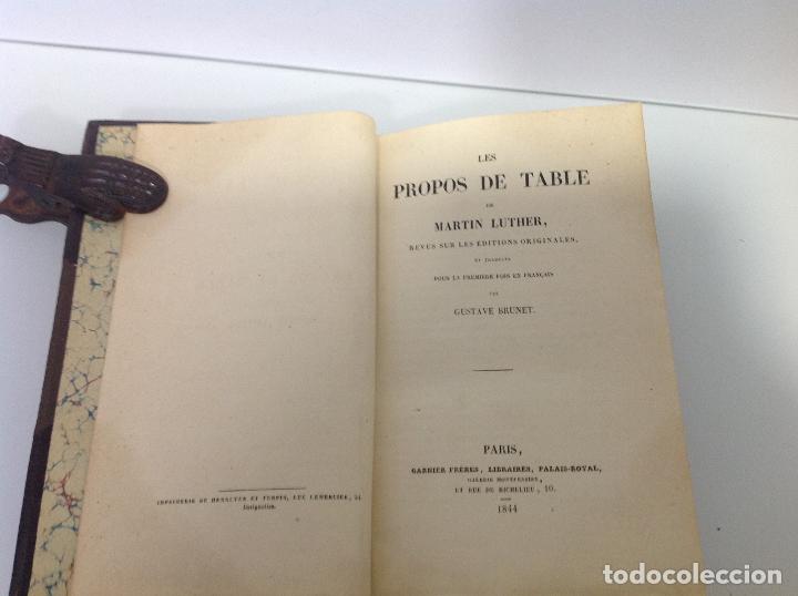 Libros de segunda mano: LES PROPOS DE TABLE DE MARTIN LUTHER 1844 - Foto 3