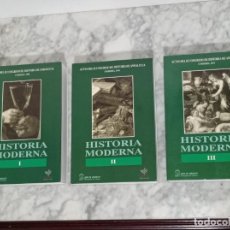 Libros de segunda mano: IS-236 HISTORIA MODERNA T.1,2, Y 3 TAPAS BLANDAS MEDIDAS 16X23 EXCELENTE ESTADO. Lote 321150623