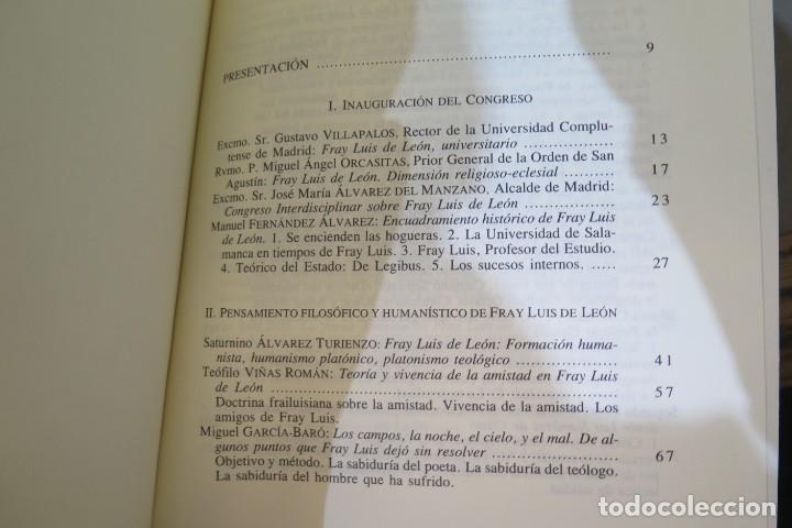 Libros de segunda mano: FRAY LUIS DE LEON. IV CENTENARIO. ACTAS CONGRESO. 1991 - Foto 2