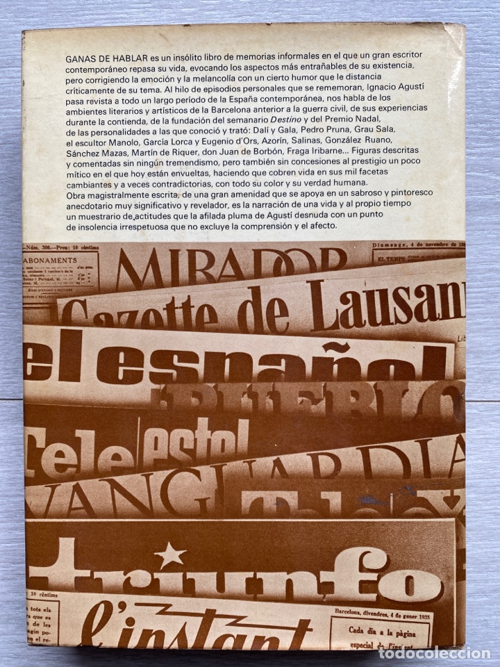 Libros de segunda mano: GANAS DE HABLAR / Ignacio Agusti - Foto 3